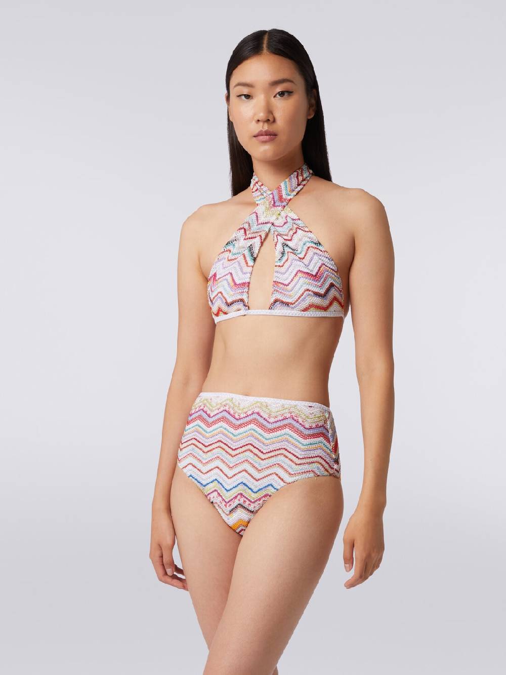 Missoni Bikini in crochet con lurex e slip a vita alta Comprane uno, ottenene uno gratis