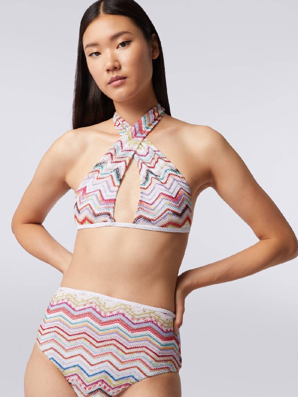 Missoni Bikini in crochet con lurex e slip a vita alta Comprane uno, ottenene uno gratis