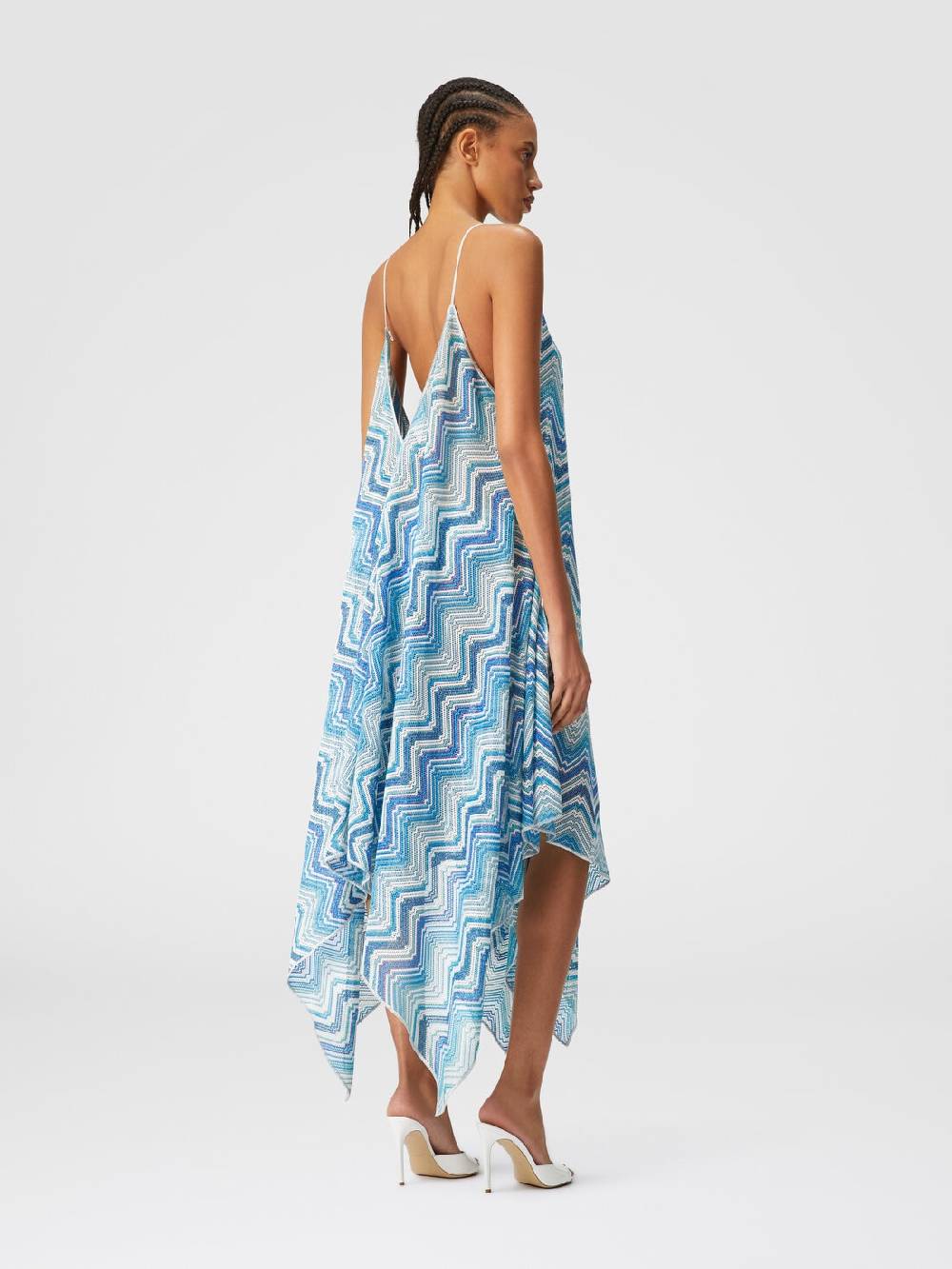 Missoni Copricostume lungo taglio foulard in crochet chevron lamé Sconti VIP