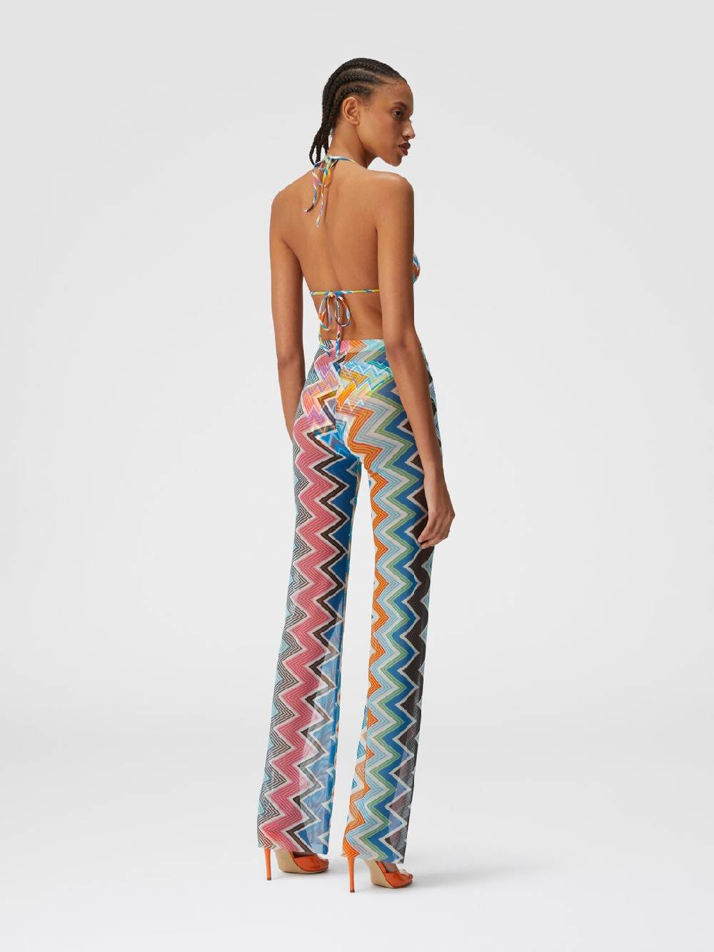 Missoni Pantaloni copricostume in tulle stampa zig zag Prezzo basso