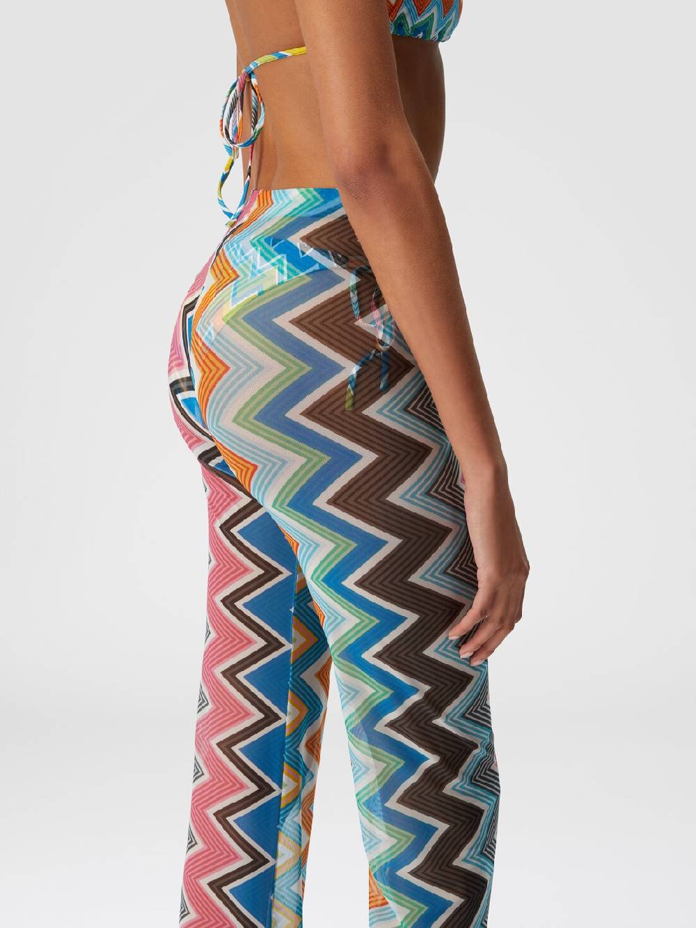 Missoni Pantaloni copricostume in tulle stampa zig zag Prezzo basso