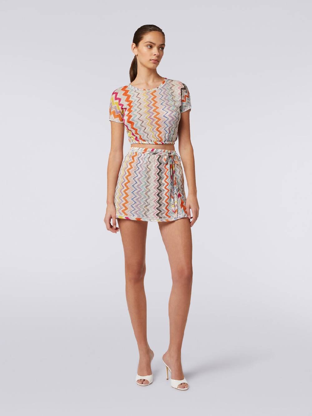 Missoni Crop top in misto viscosa chevron con lurex Super Saving Price