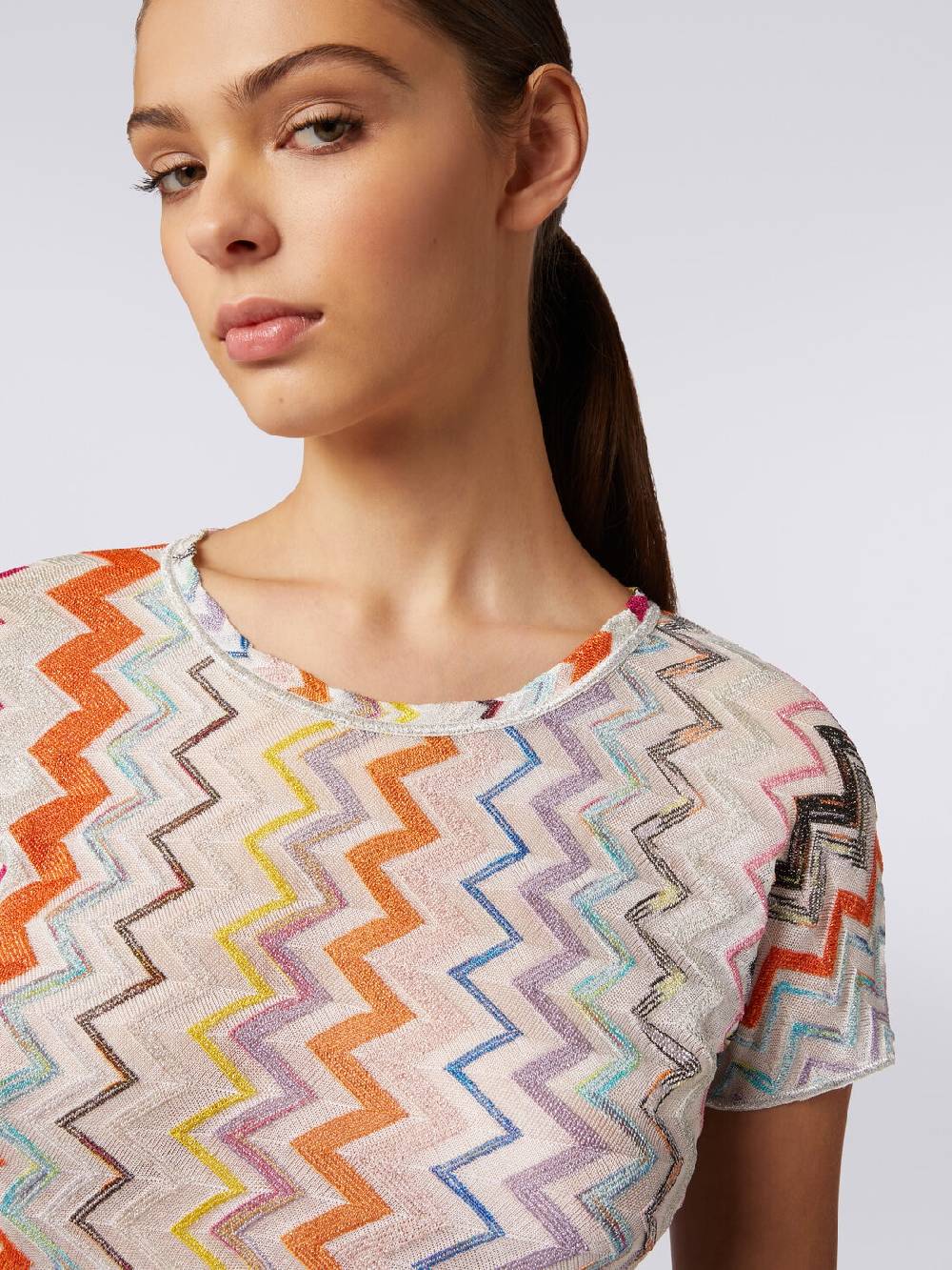 Missoni Crop top in misto viscosa chevron con lurex Super Saving Price