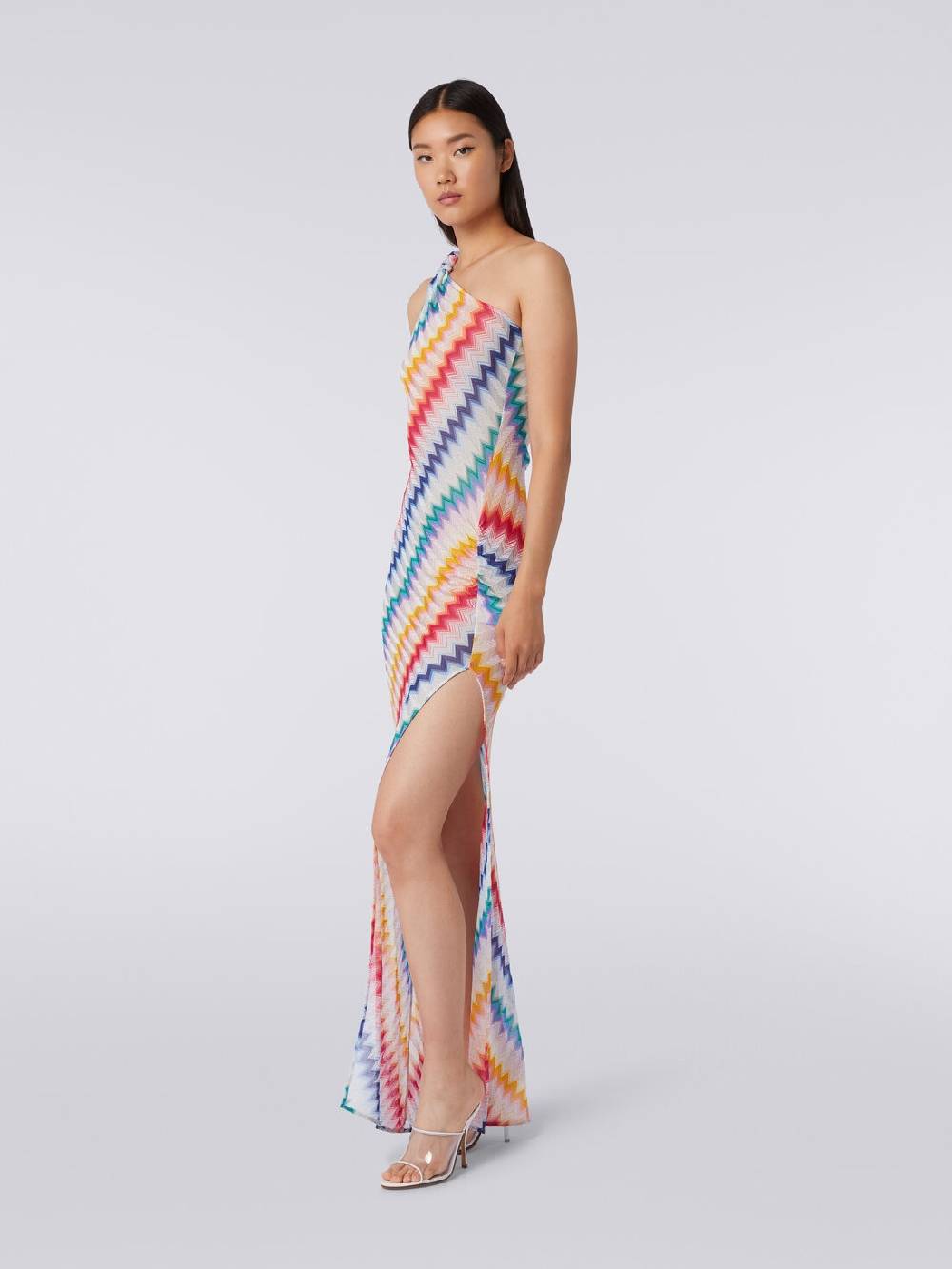 Missoni Copricostume monospalla lungo con stampa zig zag Ultimi tre giorni