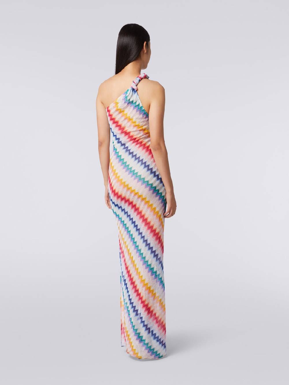 Missoni Copricostume monospalla lungo con stampa zig zag Ultimi tre giorni