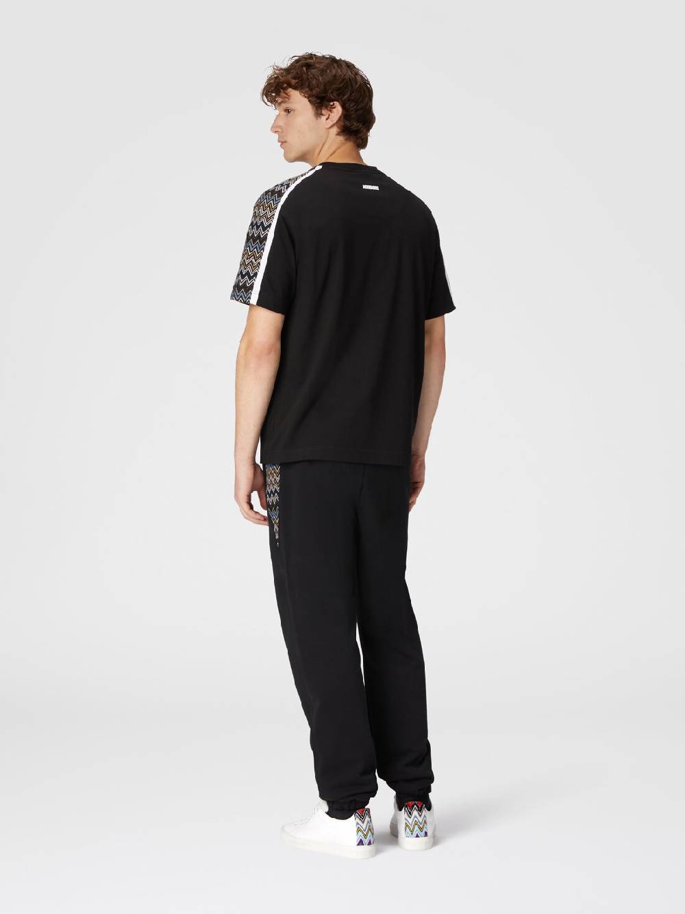 Missoni T-shirt in jersey di cotone con inserti zig zag ACQUISTA ORA