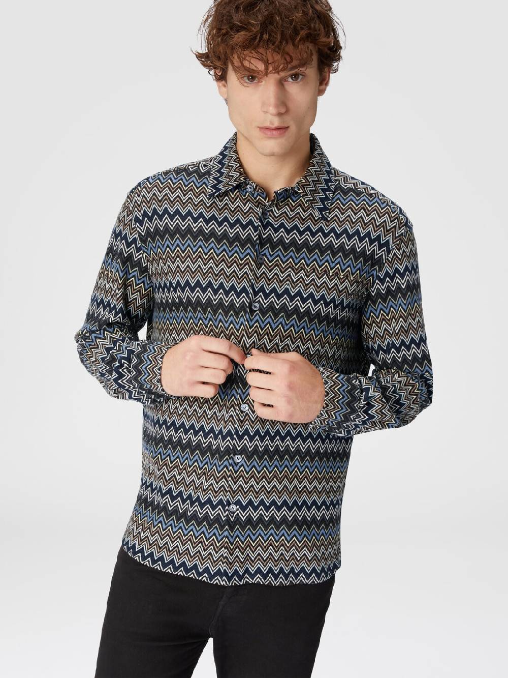 Missoni Camicia in cotone zig zag Promozione temporanea