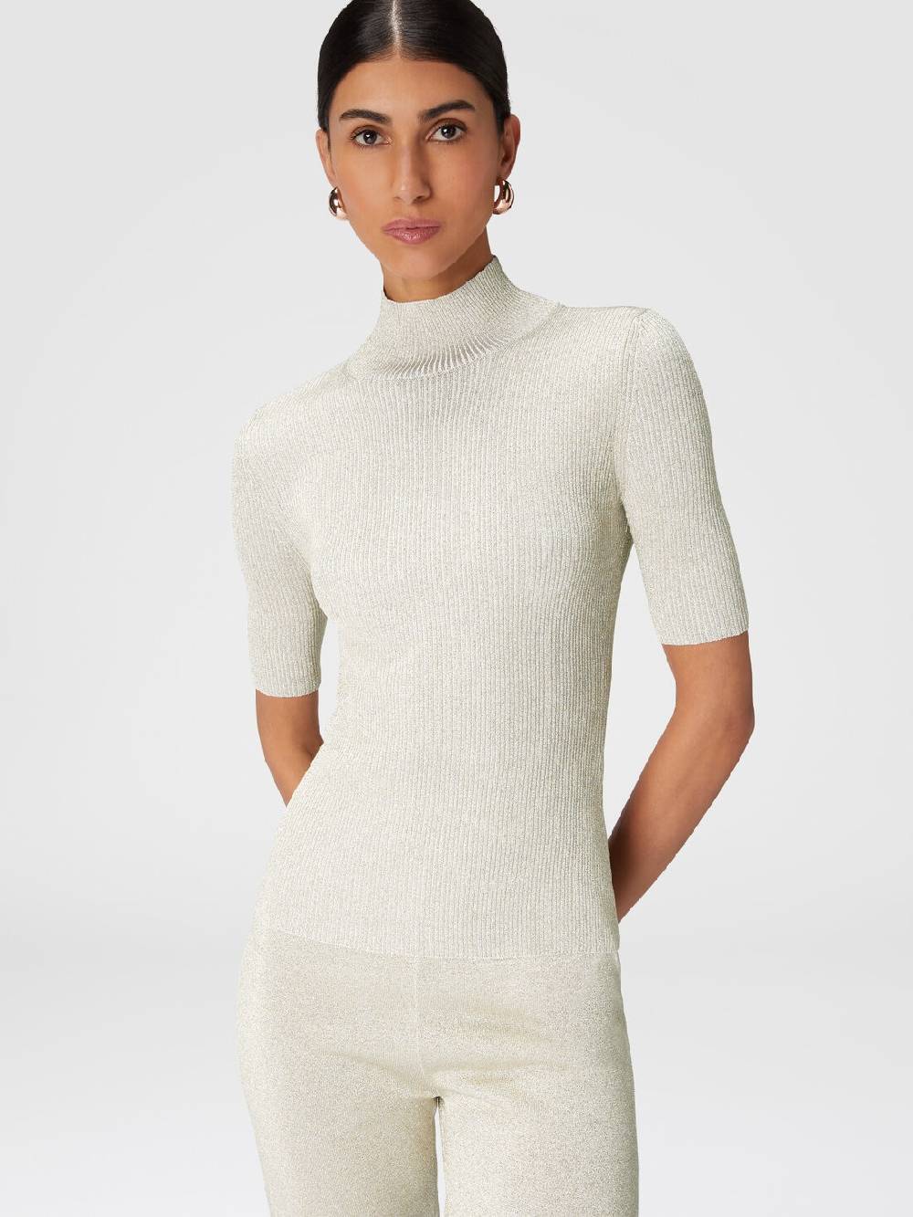 Missoni Lupetto a maniche corte in viscosa effetto glitter Fino al 65% di sconto