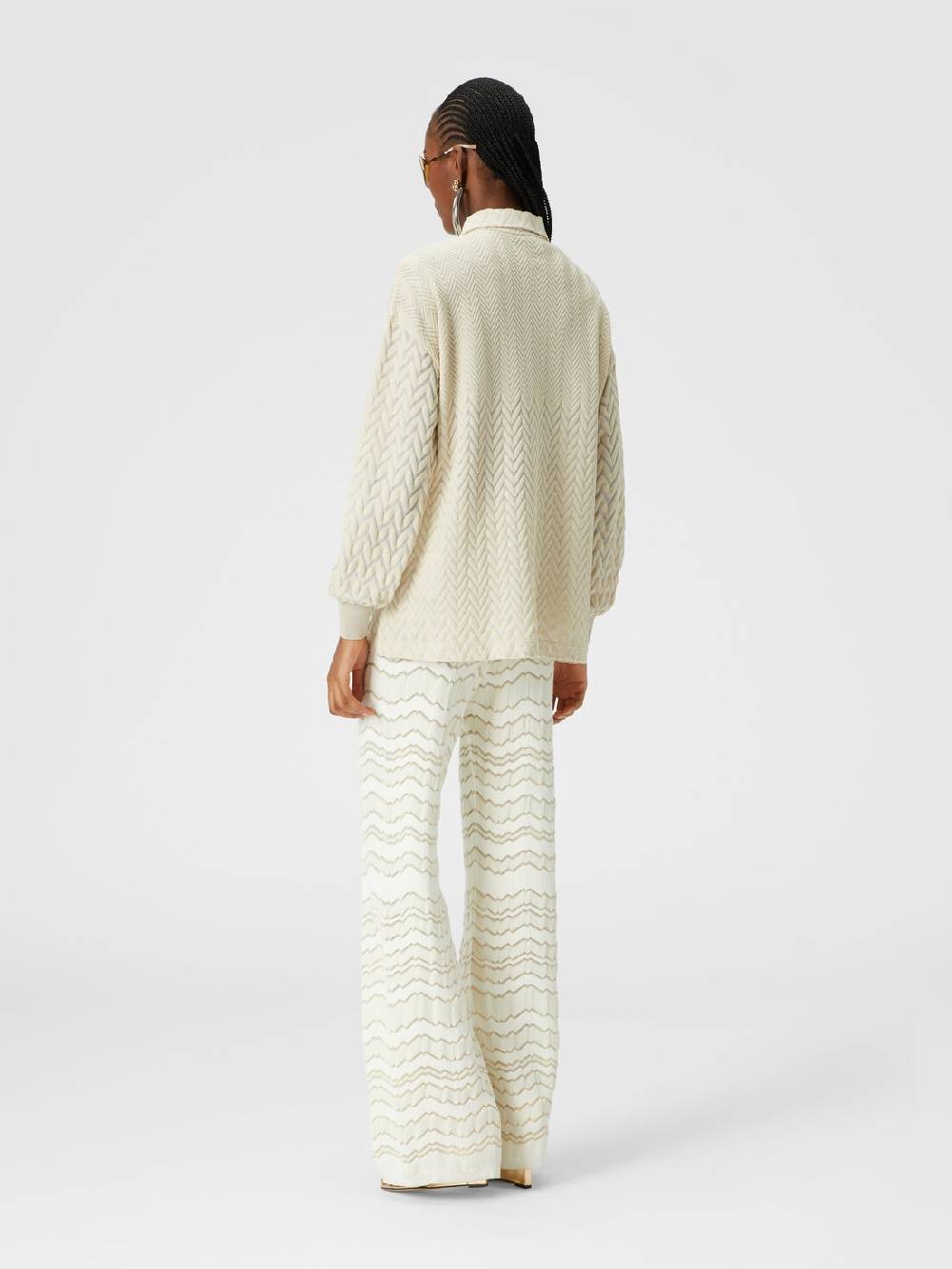 Missoni Pantapalazzo con zig zag tono su tono Offerta speciale della fabbrica