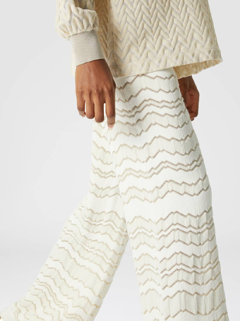 Missoni Pantapalazzo con zig zag tono su tono Offerta speciale della fabbrica