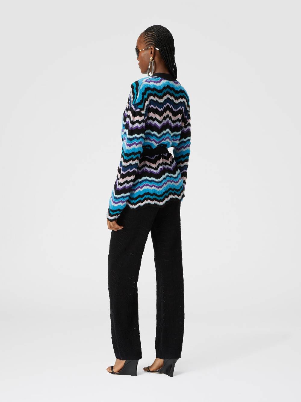 Missoni Pantapalazzo con zig zag tono su tono Sostegno trimestrale