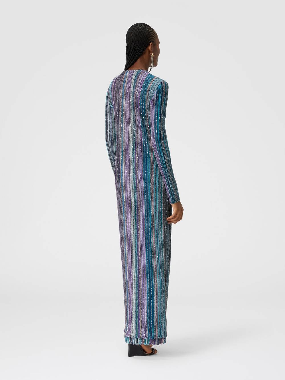 Missoni Cardigan lungo a costine parzializzate con paillettes Fino al 55% di sconto