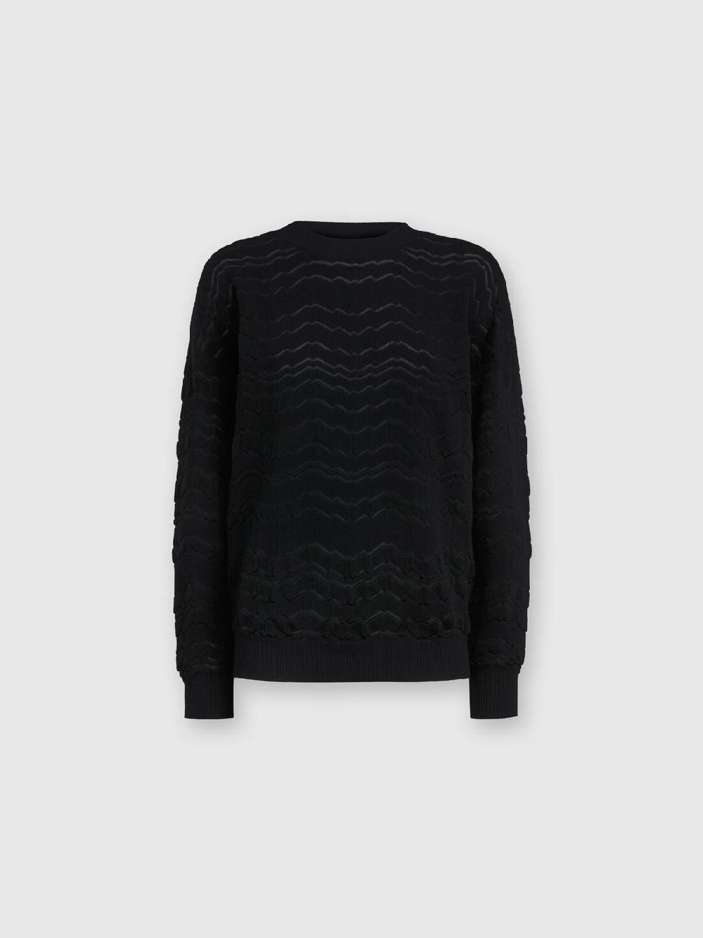 Missoni Pullover girocollo con zig zag tono su tono Discount Store per i nuovi prodotti