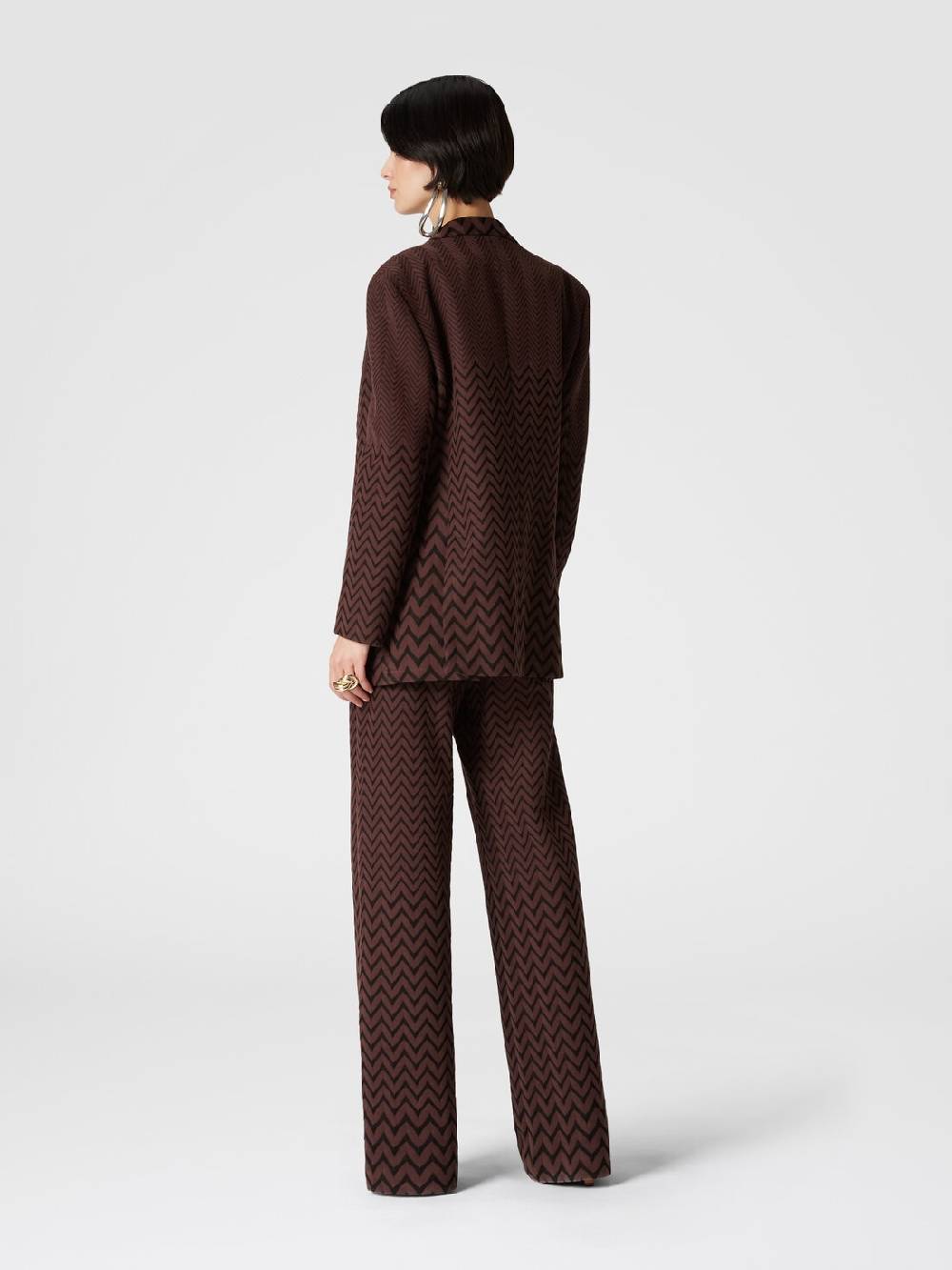 Missoni Blazer doppipetto in cotone e viscosa zig zag Solo un giorno rimasto