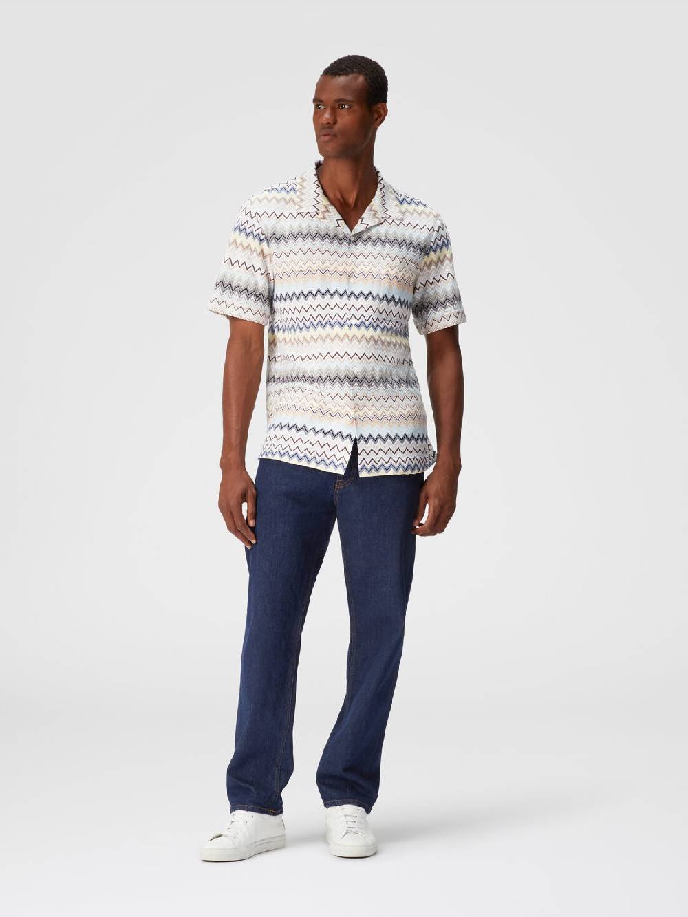 Missoni Camicia taglio bowling in cotone zig zag 50% di sconto con spedizione gratuita
