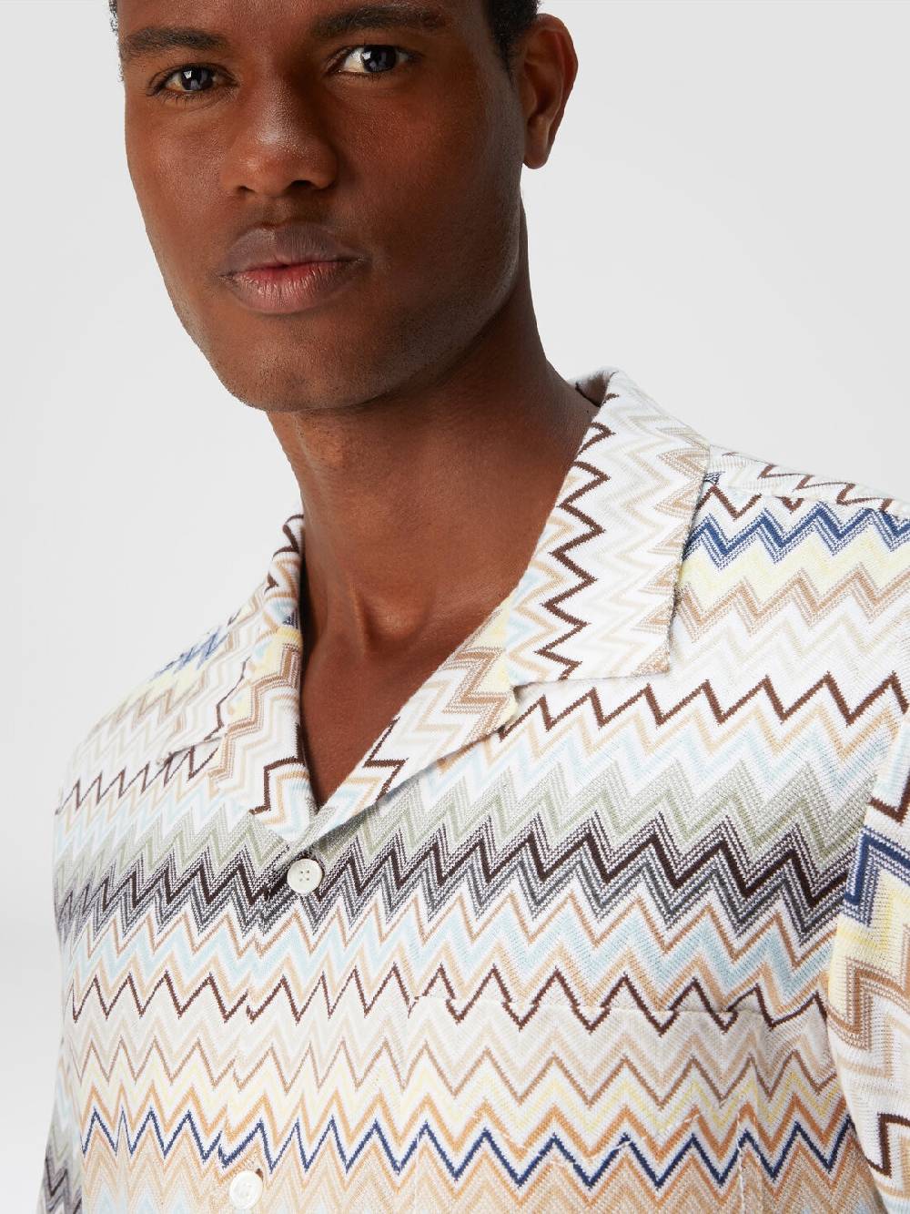 Missoni Camicia taglio bowling in cotone zig zag 50% di sconto con spedizione gratuita