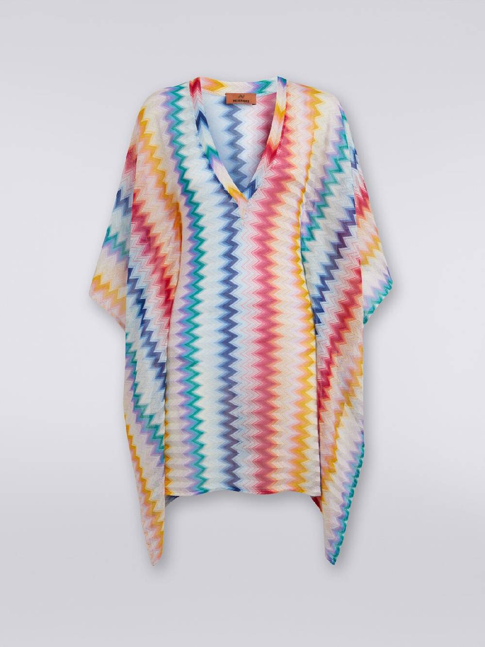 Missoni Caftano copricostume corto in viscosa zig zag con lurex Trasporto libero internazionale