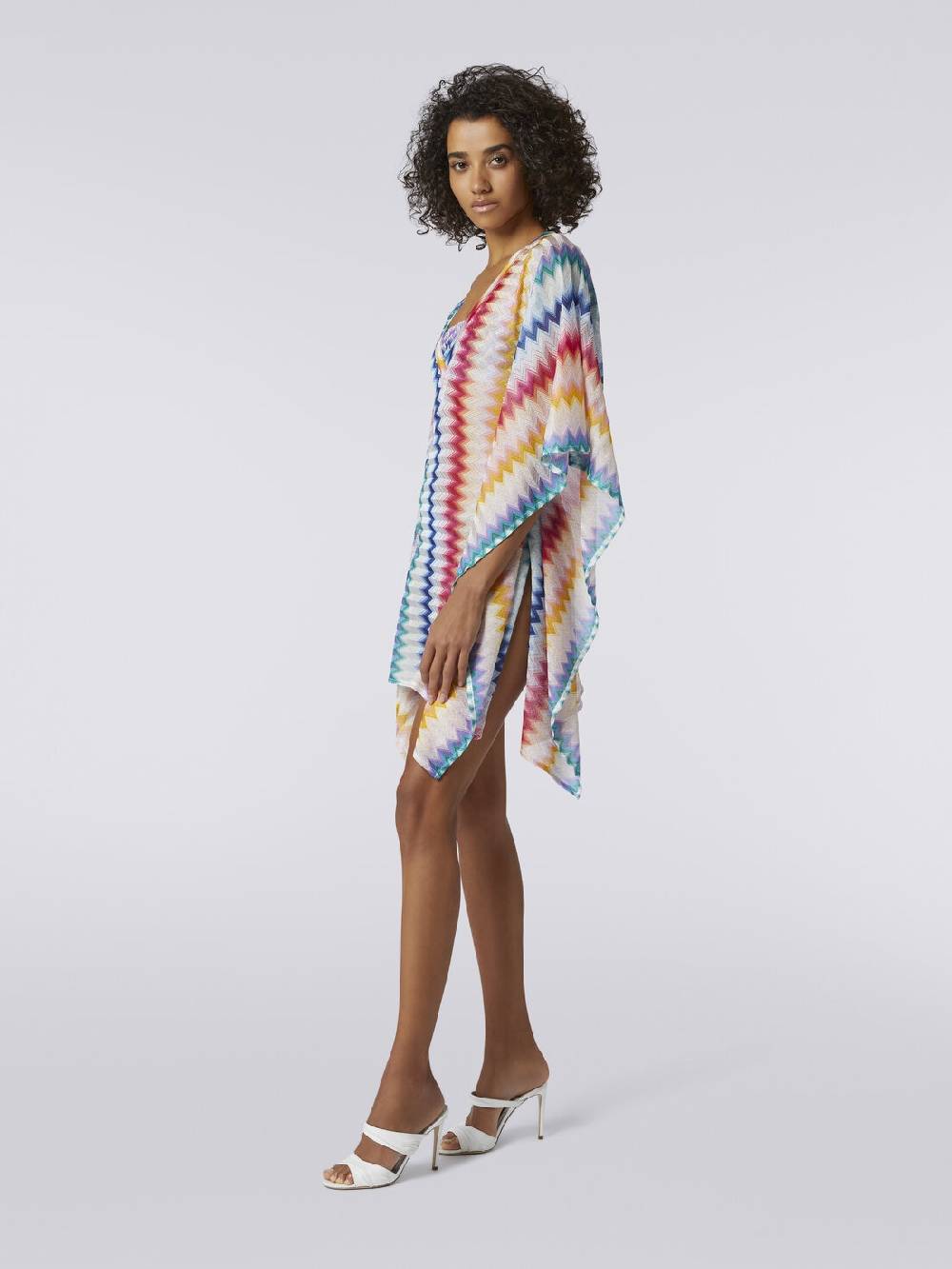 Missoni Caftano copricostume corto in viscosa zig zag con lurex Trasporto libero internazionale