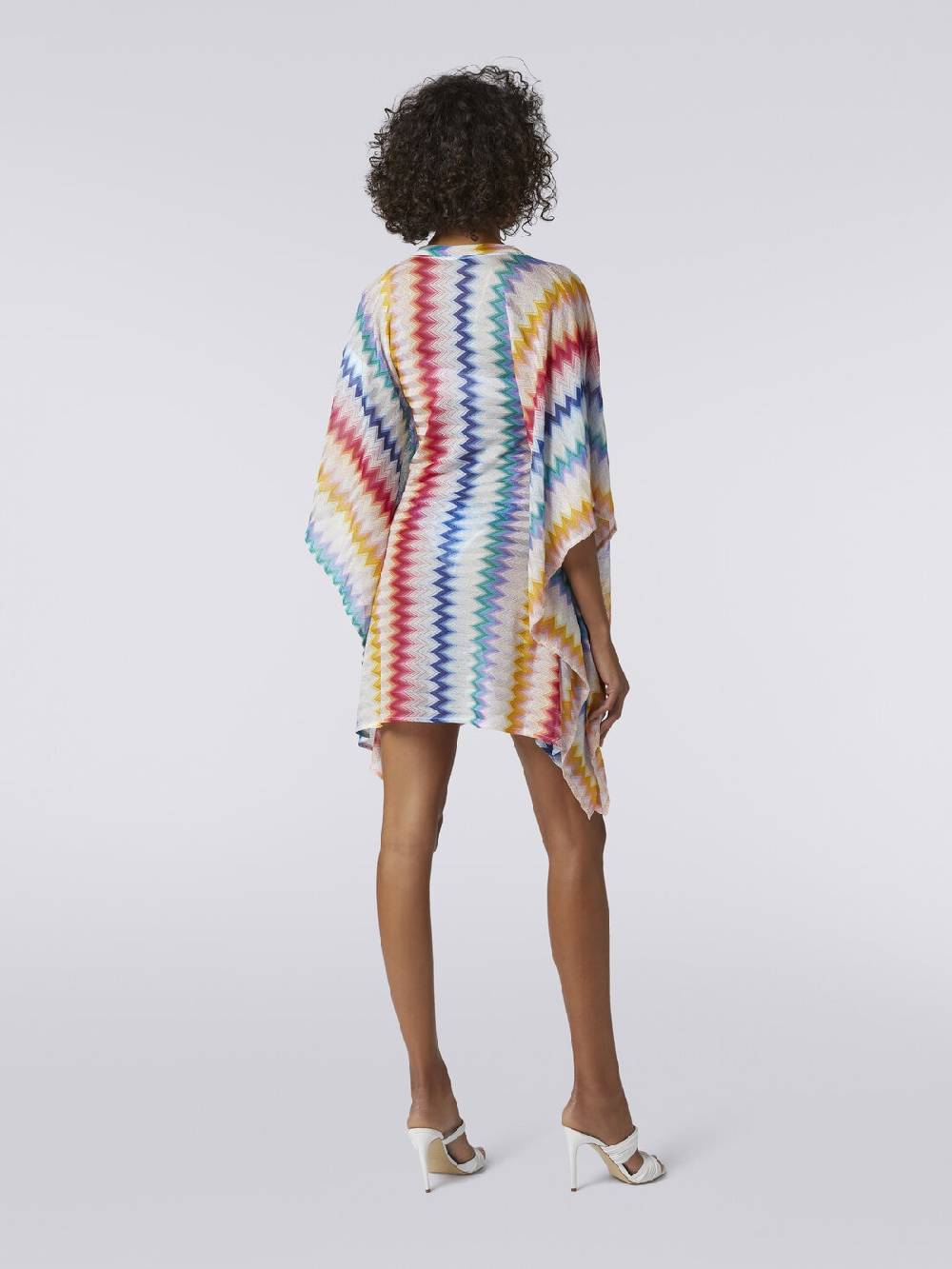 Missoni Caftano copricostume corto in viscosa zig zag con lurex Trasporto libero internazionale