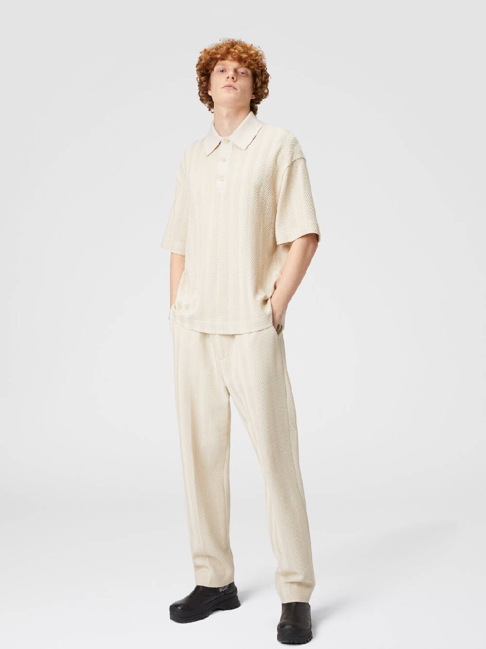 Missoni Pantaloni classici in cotone e viscosa zig zag Esporta salva