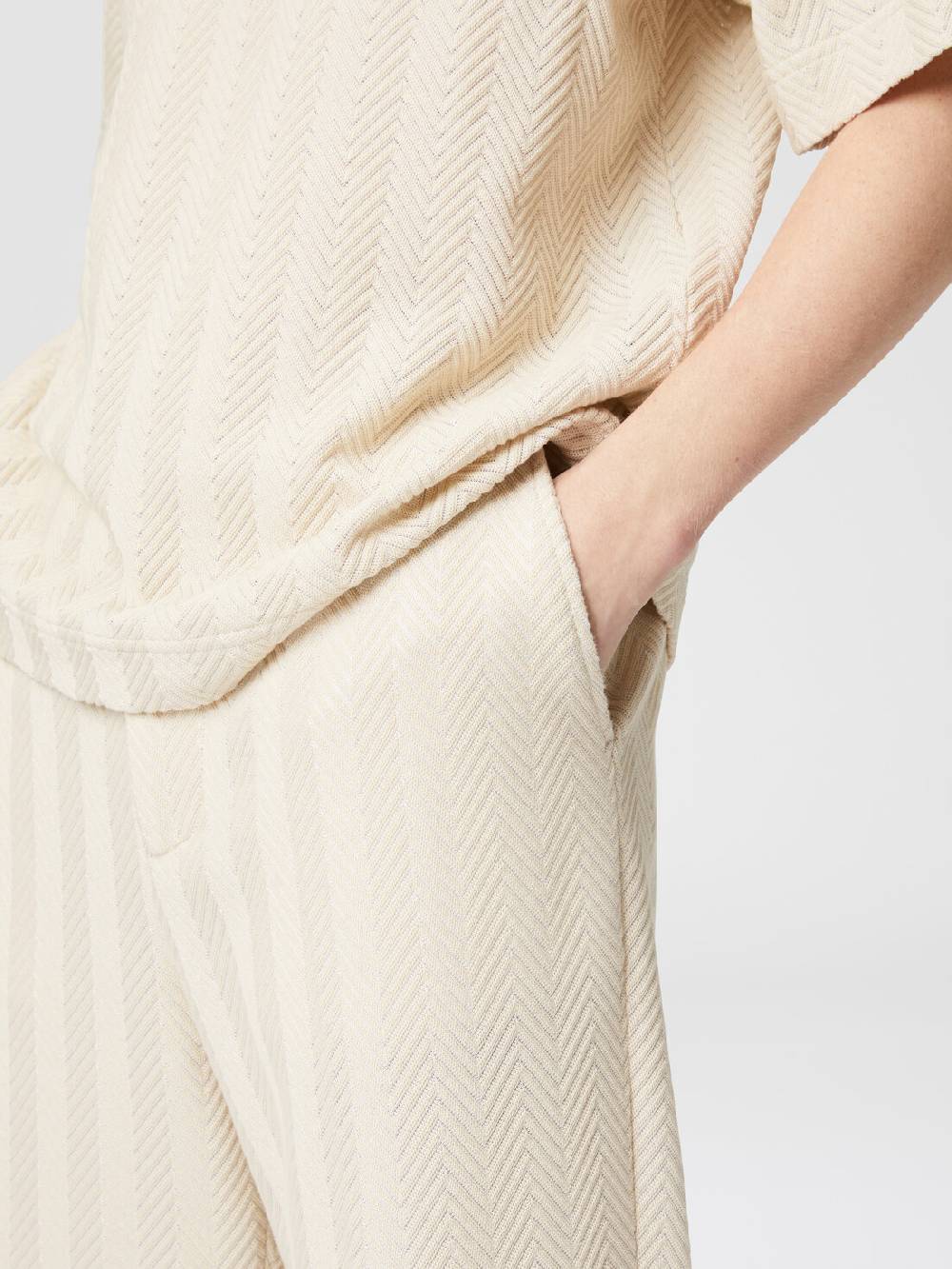 Missoni Pantaloni classici in cotone e viscosa zig zag Esporta salva
