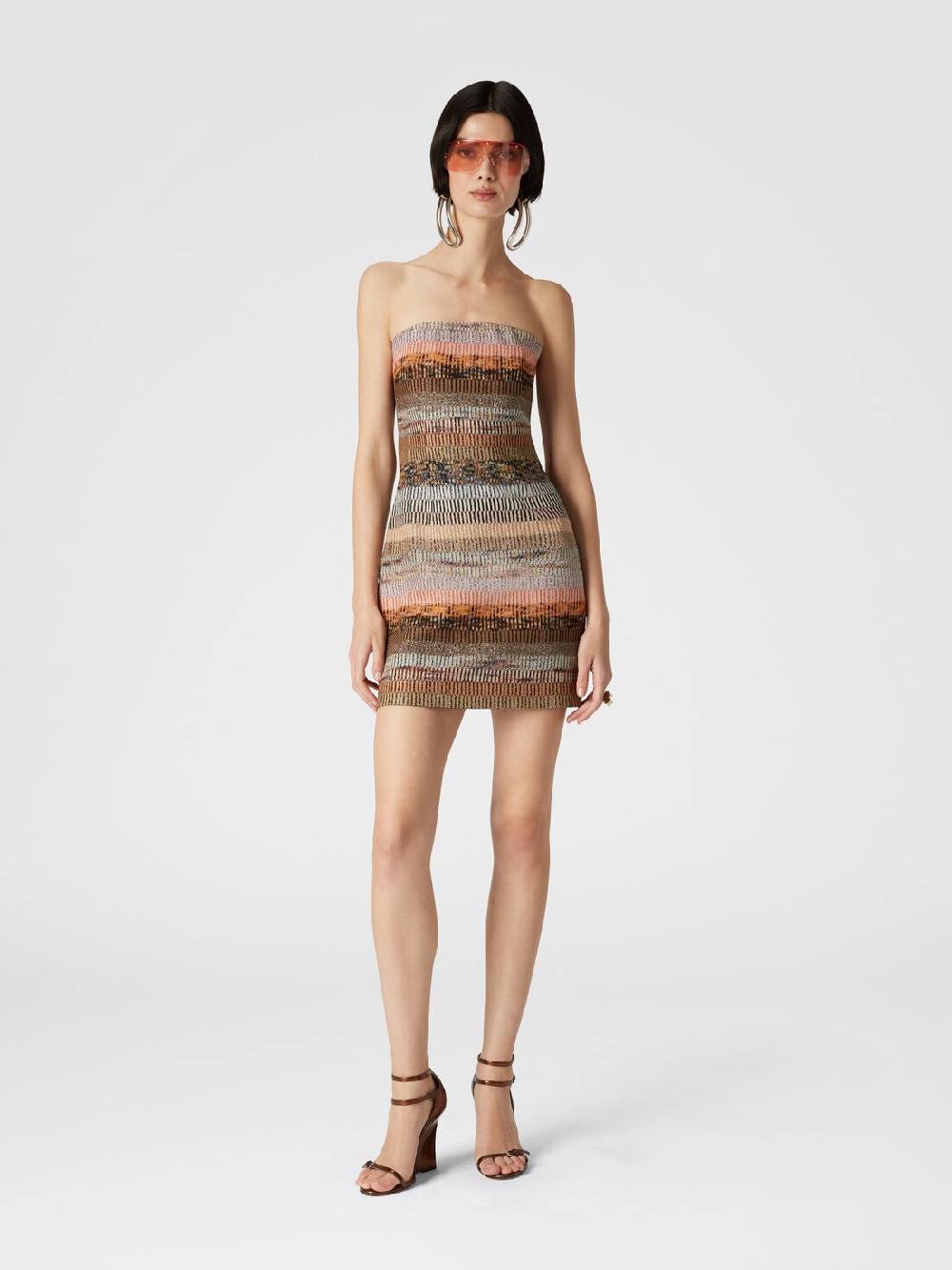 Missoni Mini-abito bustier in viscosa lamé Duty-free