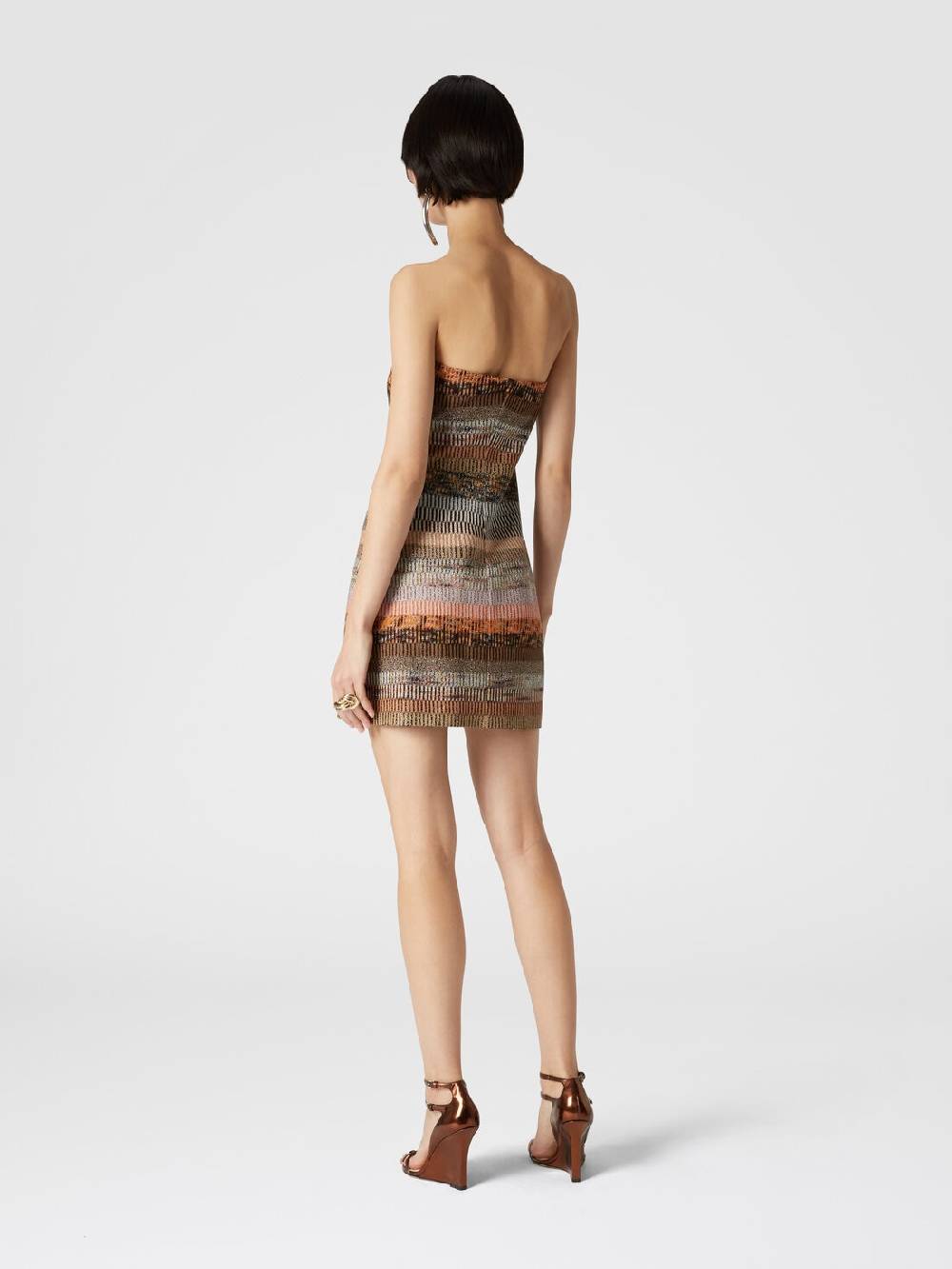 Missoni Mini-abito bustier in viscosa lamé Duty-free