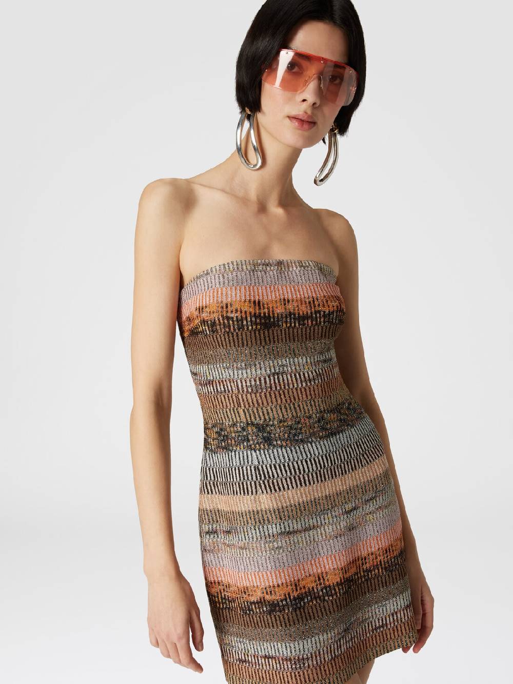 Missoni Mini-abito bustier in viscosa lamé Duty-free