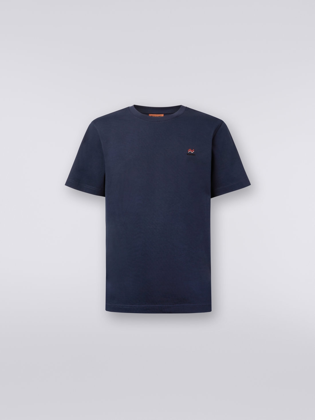 Missoni T-shirt girocollo in cotone con ricamo e logo 2025