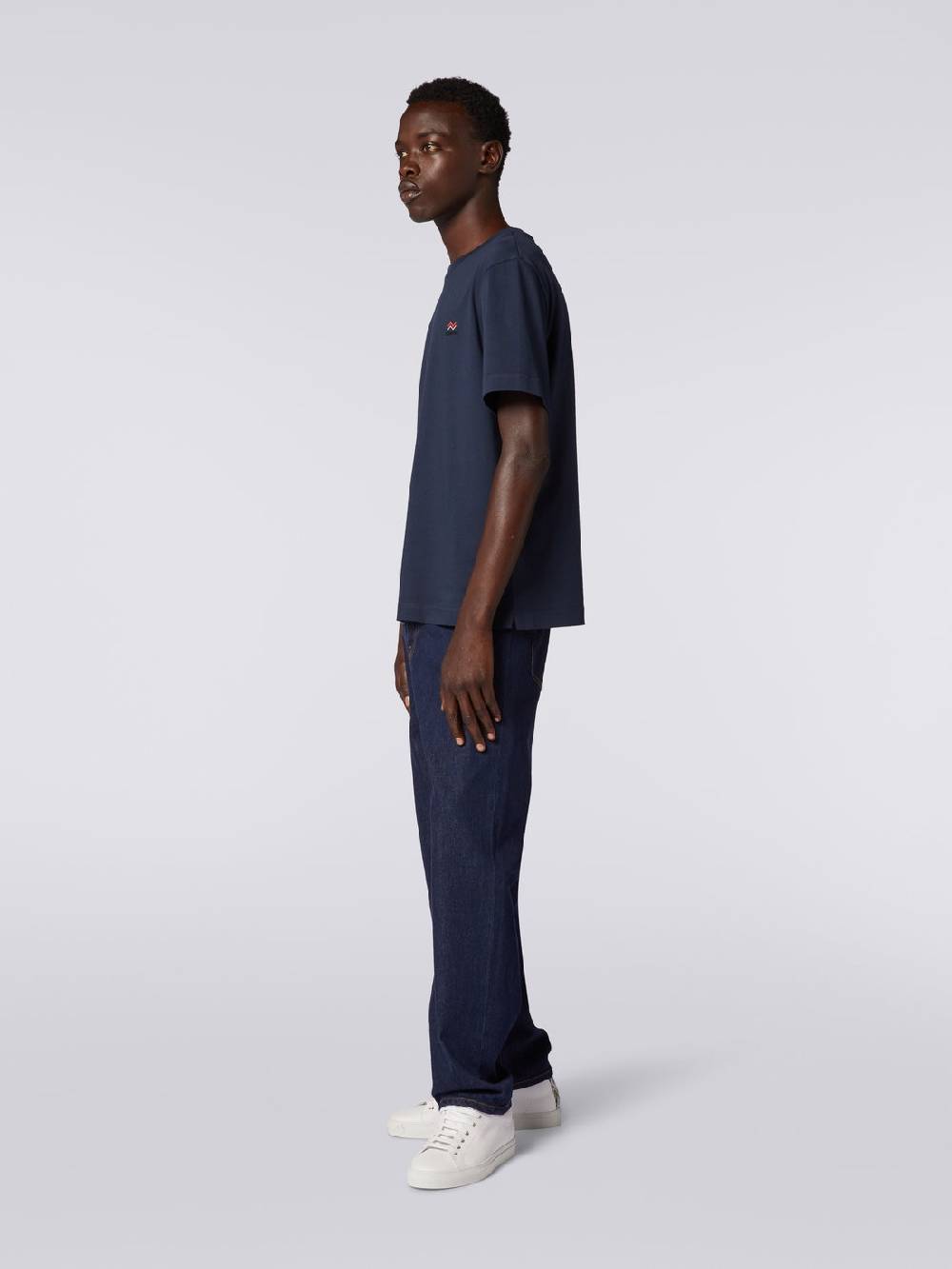 Missoni T-shirt girocollo in cotone con ricamo e logo 2025