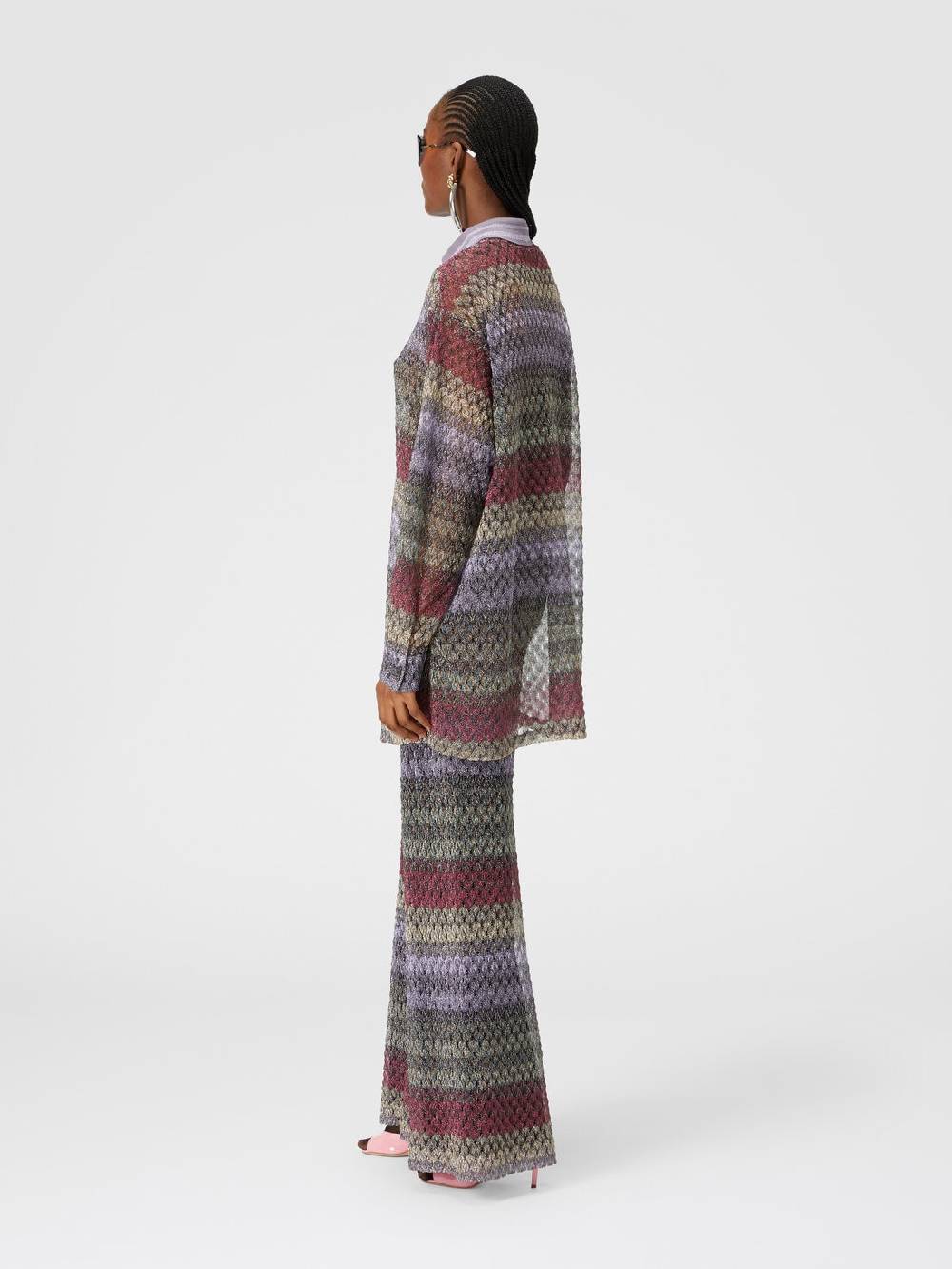 Missoni Camicia oversize con motivo pizzo lamé Italy