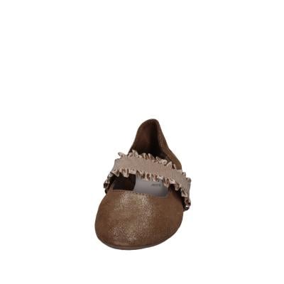 ﻿scarpe donna CAFè NOIR ballerine platino pelle scamosciata oro BC608 Vendita Calda