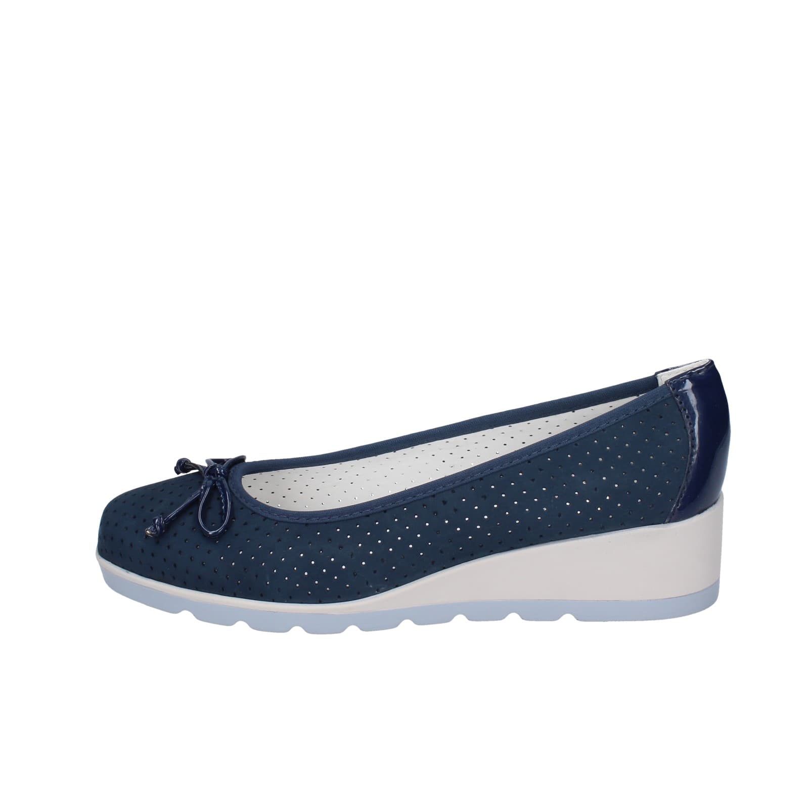 scarpe donna IO DONNA ballerine blu pelle scamosciata EZ42 Saldi Di Fabbrica