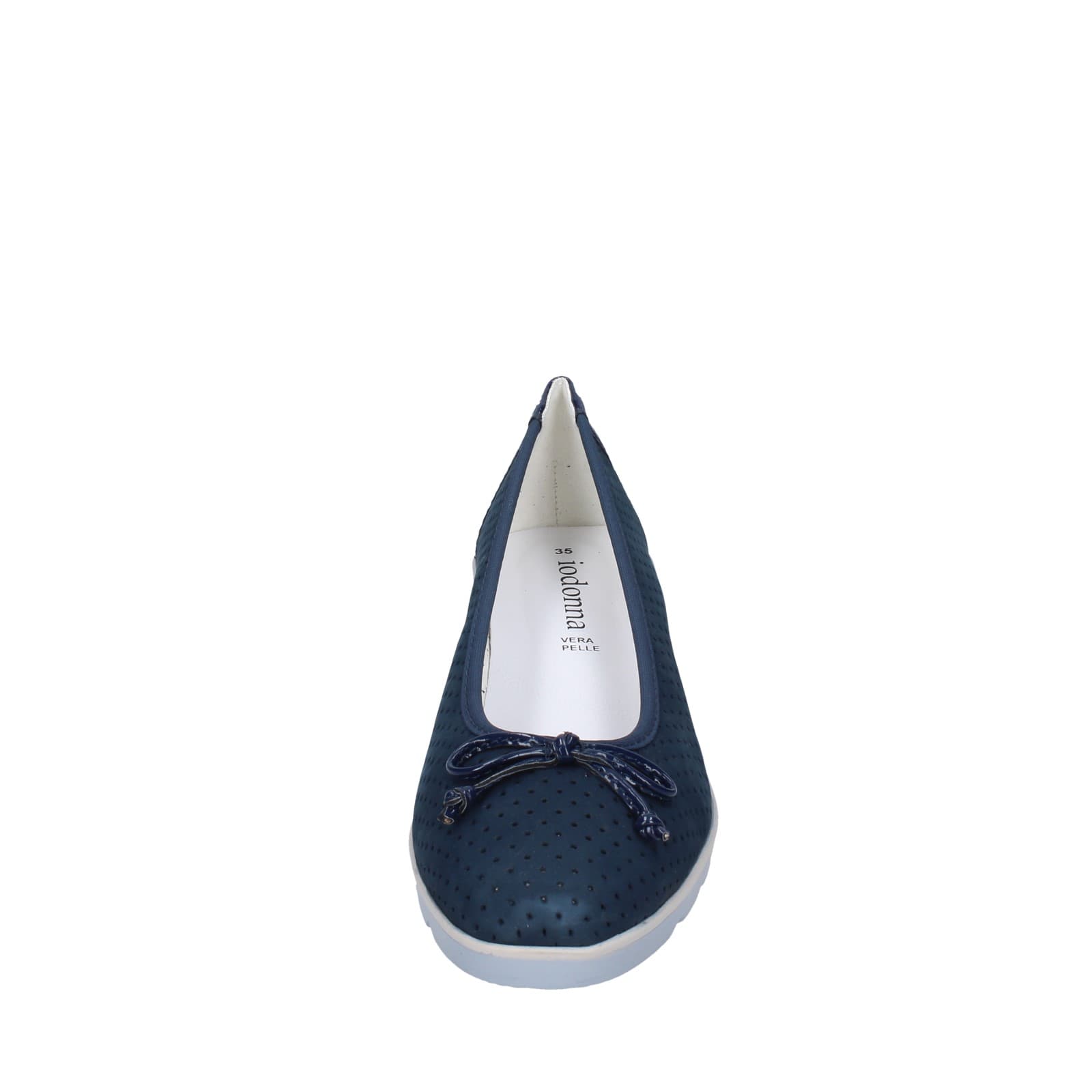 scarpe donna IO DONNA ballerine blu pelle scamosciata EZ42 Saldi Di Fabbrica