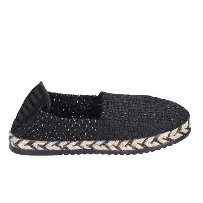 scarpe donna CAFè NOIR espadrillas nero tessuto MEA901 BF478 In Saldo