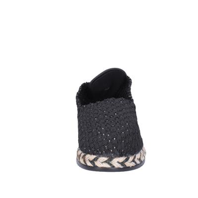 scarpe donna CAFè NOIR espadrillas nero tessuto MEA901 BF478 In Saldo