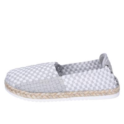 scarpe donna CAFè NOIR espadrillas argento tessuto bianco MEA901 BF480 Nuova