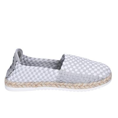 scarpe donna CAFè NOIR espadrillas argento tessuto bianco MEA901 BF480 Nuova