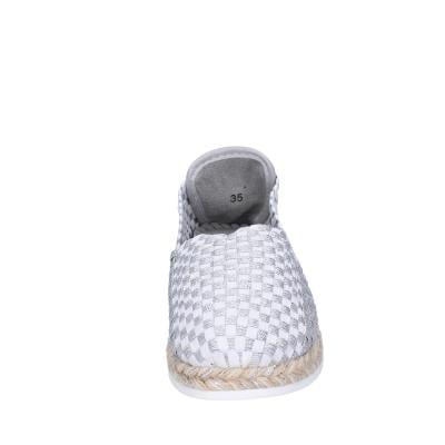 scarpe donna CAFè NOIR espadrillas argento tessuto bianco MEA901 BF480 Nuova
