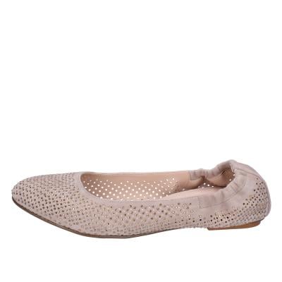 scarpe donna CAFè NOIR ballerine beige camoscio strass MEL501 BF513 Moda