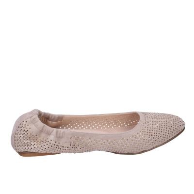 scarpe donna CAFè NOIR ballerine beige camoscio strass MEL501 BF513 Moda