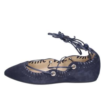 scarpe donna CAFè NOIR ballerine blu camoscio MED507 BF402 2025