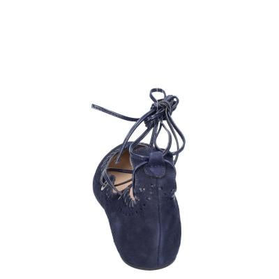 scarpe donna CAFè NOIR ballerine blu camoscio MED507 BF402 2025