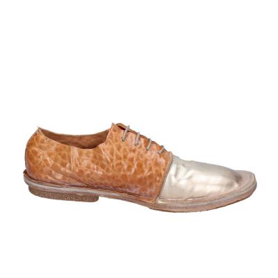 scarpe donna MOMA classiche marrone pelle oro 1AS439-RANA BC828 2025