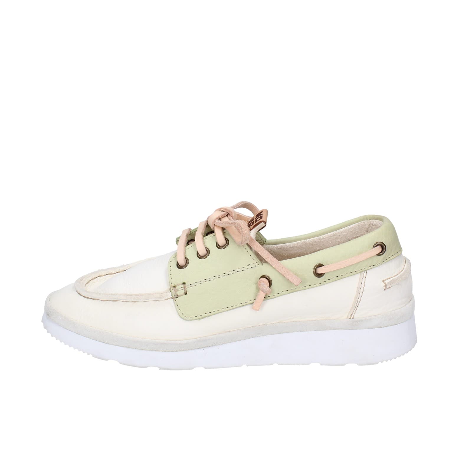 scarpe donna MOMA classiche bianco pelle verde 1AS407-YAC2 EZ870 In Linea