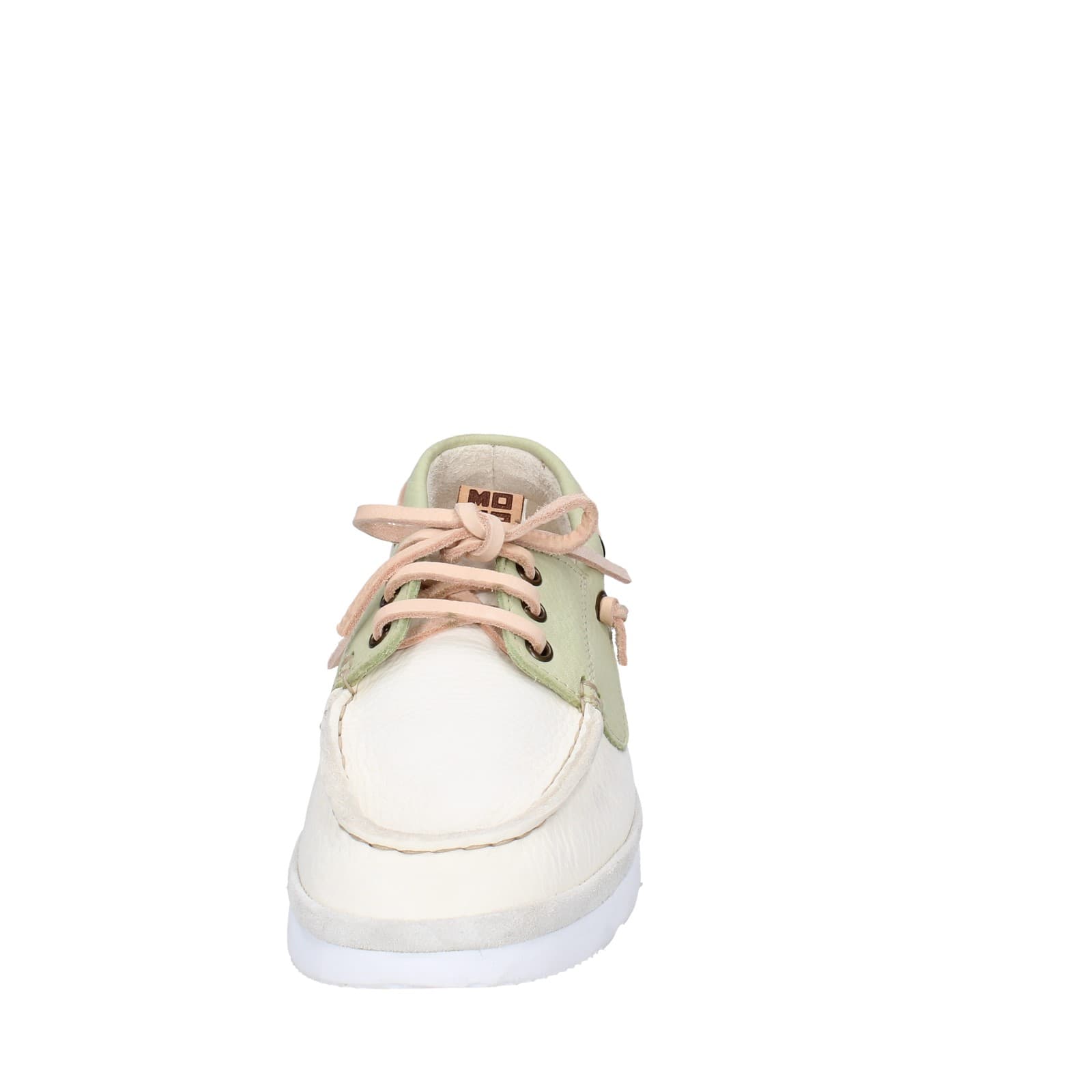 scarpe donna MOMA classiche bianco pelle verde 1AS407-YAC2 EZ870 In Linea