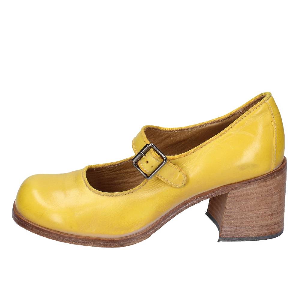 scarpe donna MOMA decollete giallo pelle 47403L VINTAGE EX446 Sconto