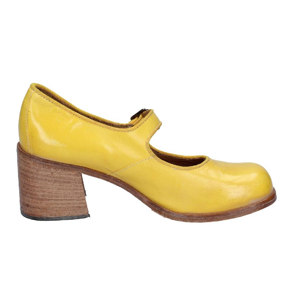 scarpe donna MOMA decollete giallo pelle 47403L VINTAGE EX446 Sconto