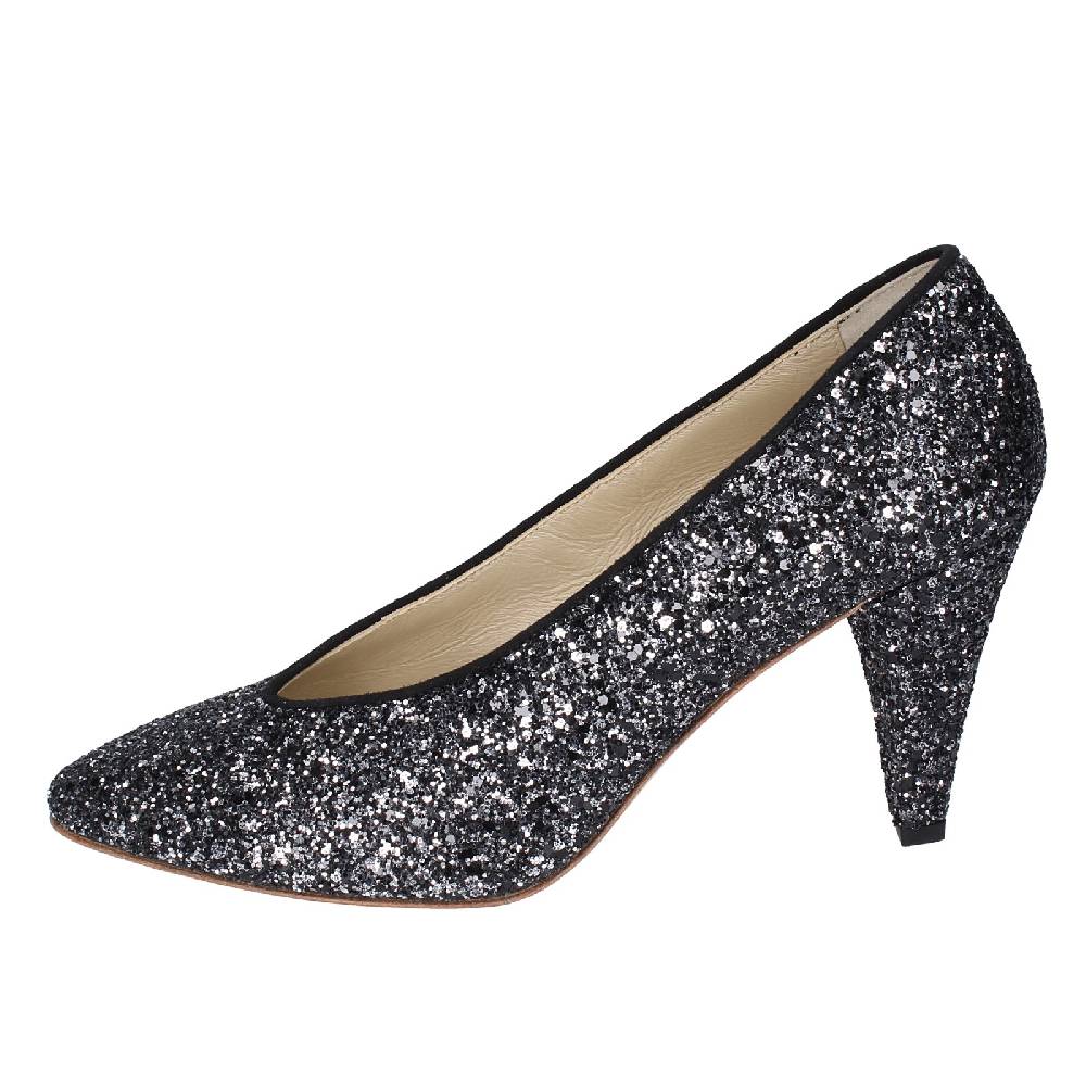 scarpe donna ANNIEL decollete nero glitter EX219 Offerta