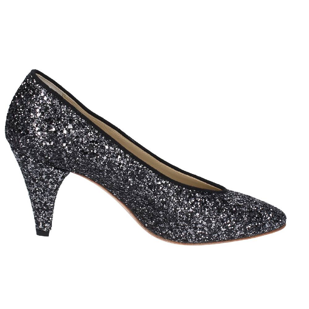 scarpe donna ANNIEL decollete nero glitter EX219 Offerta